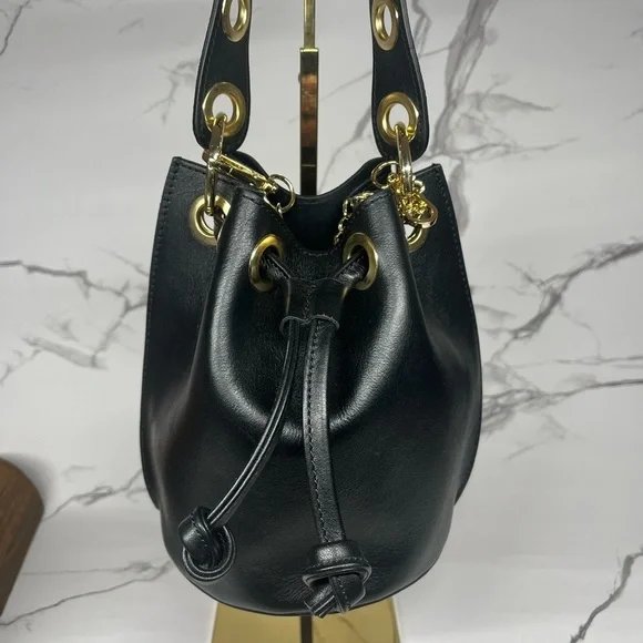 NWOT House of Harlow 1960 Black Mini Bag with Gold Accents - Picture 5 of 15